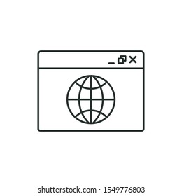 internet browser - minimal line web icon. simple vector illustration. concept for infographic, website or app.