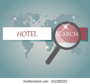  internet browser red search button hotel webbrowser, vector