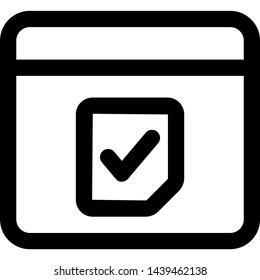 Internet browser with a reminder tick mark selection
