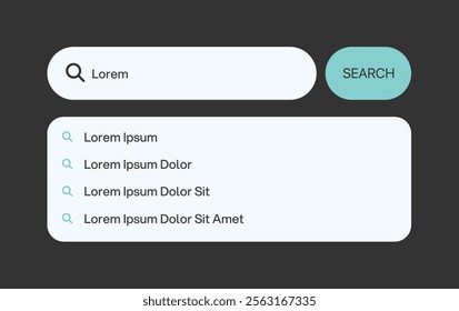Internet browser search bar frame. Search engine for UI UX design and web browser template.