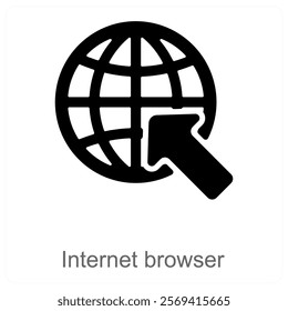 Internet Browser and web icon concept