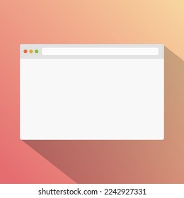 Internet browser window mockup. Internet page blank template.