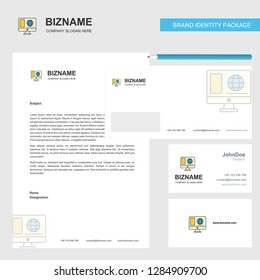 Internet browsing  Business Letterhead, Envelope and visiting Card Design vector template