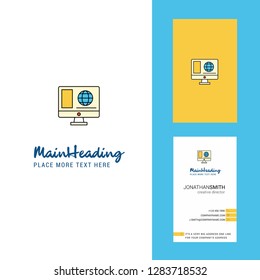 Internet browsing  Creative Logo and business card. vertical Design Vector