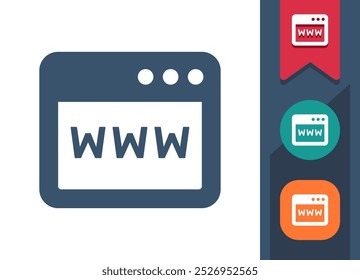 Internet-Browsing, Webseite, Webseiten-Symbol. Professionelles, Pixel perfektes Symbol. EPS 10-Format.
