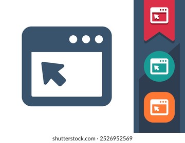 Internet-Browsing, Webseite, Webseiten-Symbol. Professionelles, Pixel perfektes Symbol. EPS 10-Format.