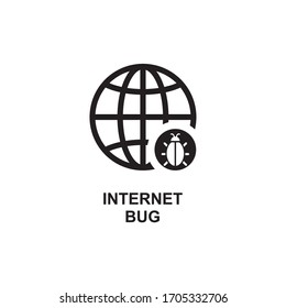 INTERNET BUG ICON , VIRUS DATA ICON
