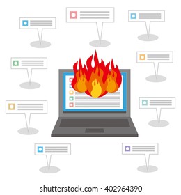 Internet burst into flaming image