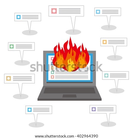 internet burst into flaming