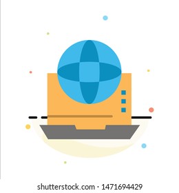 Internet, Business, Communication, Connection, Network, Online Abstract Flat Color Icon Template