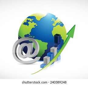 internet business concept illustration design over a white background