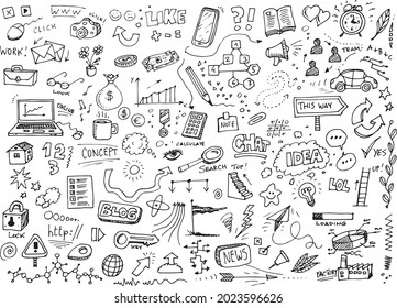 Internet Business Hand Drawn Vector Dooles Stock Vector (Royalty Free ...