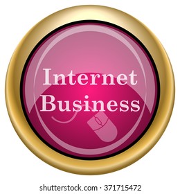 Internet business icon. Internet button on white background. EPS10 vector.