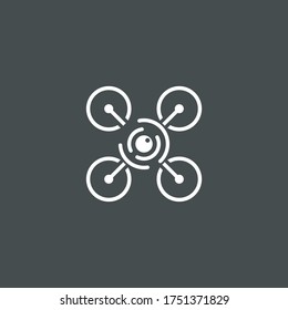 Internet of Business. Modern and minimalist drone tech design Symbol Vector Design Template.