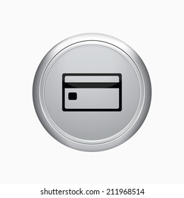 Internet button. credit card icon. vector illustration