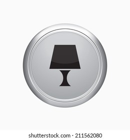 Internet button. desk lamp icon on white background