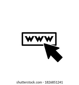 Internet button. go to website symbol vector icon illustration