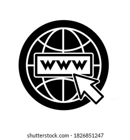 Internet button. go to website symbol vector icon illustration