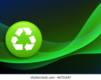 Internet Button on Abstract Wave Background Original Vector Illustration