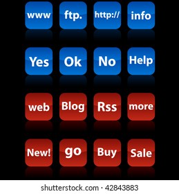 Internet  button set. Vector illustration.