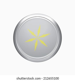Internet button. Snowflake icon on white background.vector illustration