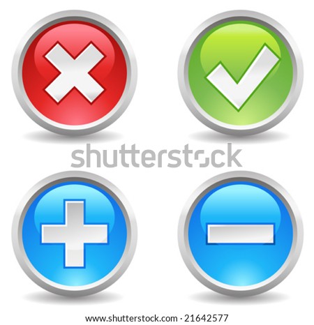 internet buttons - delete, eccept, add, exclude;