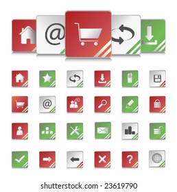 Internet buttons and website icons, vector illustration