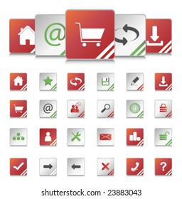 Internet buttons and website icons, vector illustration