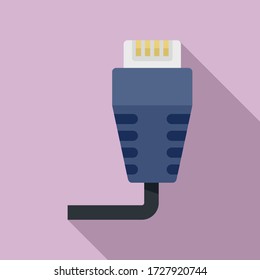 Icono de cable de Internet. Ilustración plana del icono del vector del cable de Internet para el diseño web