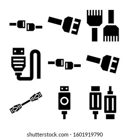 internet cable icon isolated sign symbol vector illustration - Collection of high quality black style vector icons
