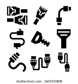 internet cable icon isolated sign symbol vector illustration - Collection of high quality black style vector icons
