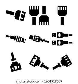 internet cable icon isolated sign symbol vector illustration - Collection of high quality black style vector icons

