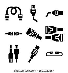 internet cable icon isolated sign symbol vector illustration - Collection of high quality black style vector icons
