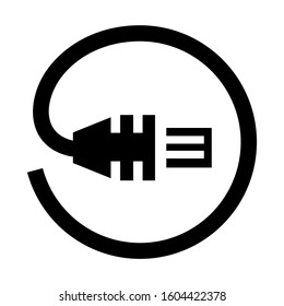 internet cable icon isolated sign symbol vector illustration - Collection of high quality black style vector icons
