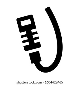 internet cable icon isolated sign symbol vector illustration - Collection of high quality black style vector icons
