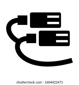 internet cable icon isolated sign symbol vector illustration - Collection of high quality black style vector icons

