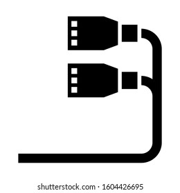 internet cable icon isolated sign symbol vector illustration - Collection of high quality black style vector icons
