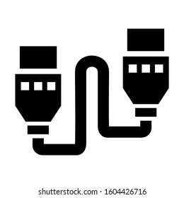 internet cable icon isolated sign symbol vector illustration - Collection of high quality black style vector icons
