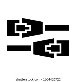 internet cable icon isolated sign symbol vector illustration - Collection of high quality black style vector icons

