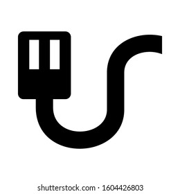 internet cable icon isolated sign symbol vector illustration - Collection of high quality black style vector icons
