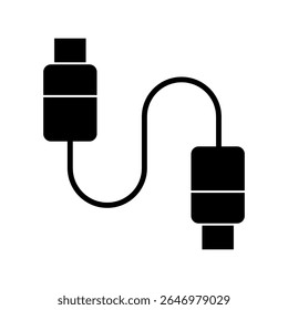 Signo aislado del icono del cable de Internet, ilustración simple del Vector para el Web y el App..eps