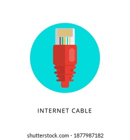 Internet Cable icon in vector. Logotype
