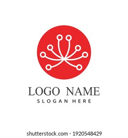 logotipo de cable de Internet y vector de símbolos