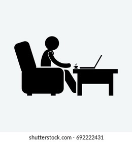 Internet Cafe Icon Vector