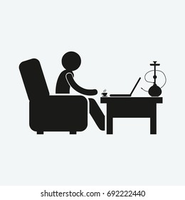 internet cafe icon vector