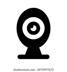 Cámara del Internet, diseño del icono de la cámara web en estilo moderno