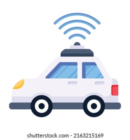 Ein Internet-Auto-Flachbild-Design 

