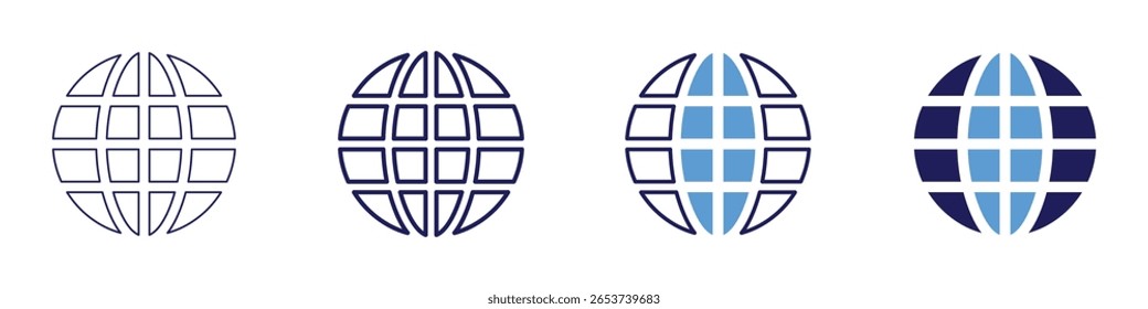 Internet censorship icon in 4 different styles. Thin Line, Line, Bold Line, Duotone. Duotone style. Editable stroke.