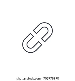 Internet chain link thin line icon. Linear vector illustration. Pictogram isolated on white background