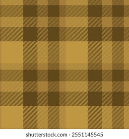 Internet check pattern texture, repetition tartan textile seamless. Machinery background vector plaid fabric in amber color palette.